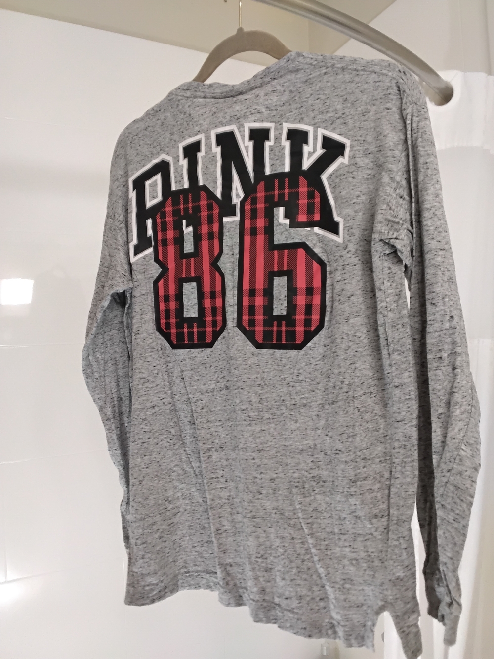 Victorias Secret Pink Campus Long Sleeve "PINK 86" Graphic Tee